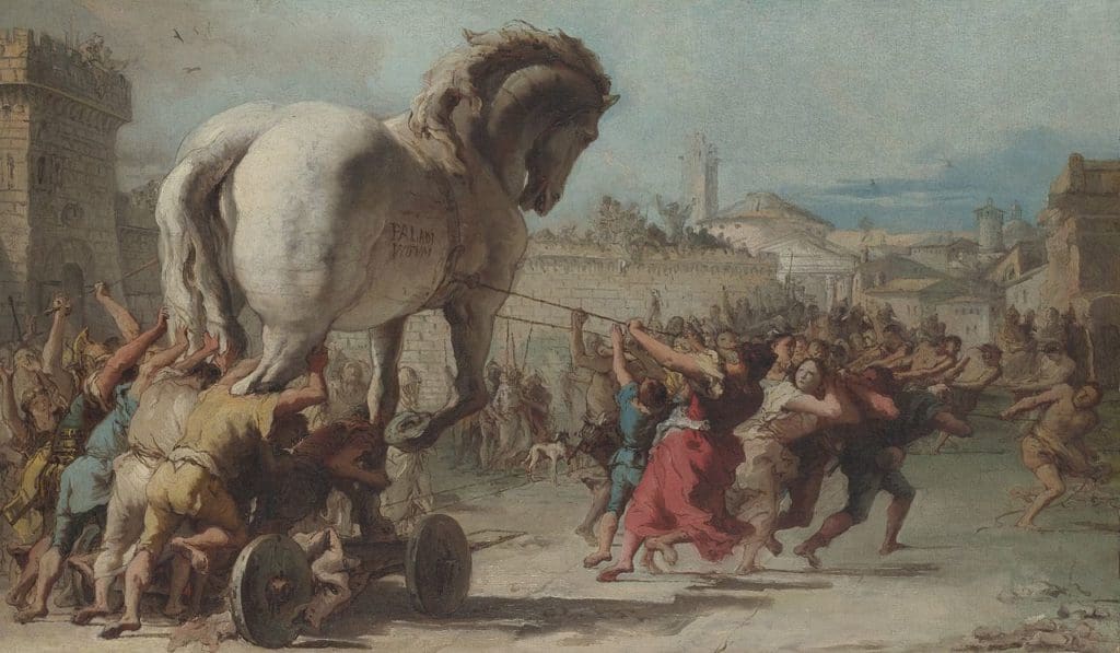 Giovanni_Domenico_Tiepolo_-_The_Procession_of_the_Trojan_Horse_in_Troy_-_WGA22382