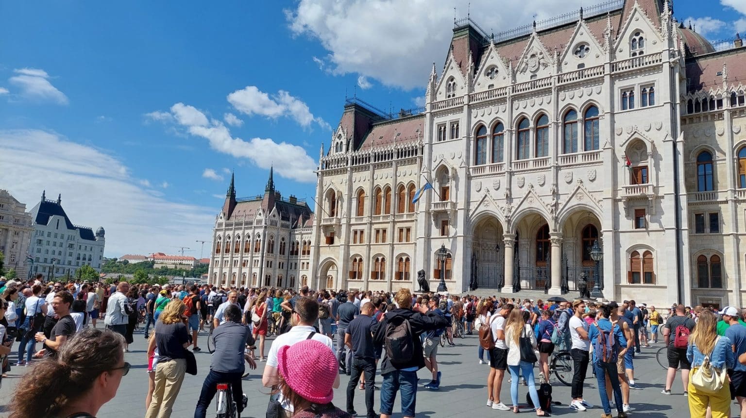 Protesters in Budapest: Small Crowd, Big Bridges