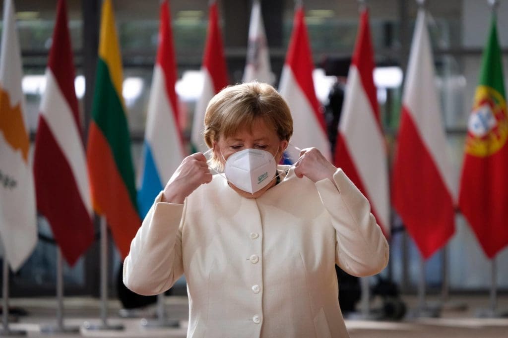 German,Chancellor,Angela,Merkel,Arrives,To,Attend,The,European,Union