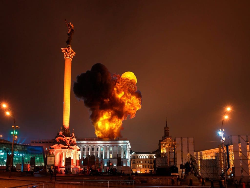Kyiv,,Ukraine;,February,24,2022:,Putin,Attacks,,There,Is,War
