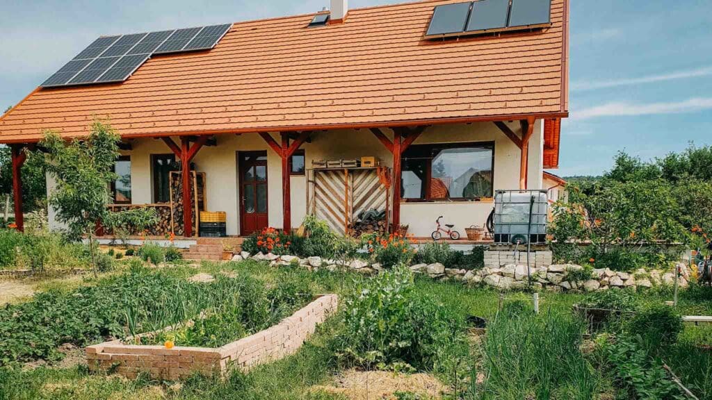 The house and forest garden of Zsuzsi Mag and her family.