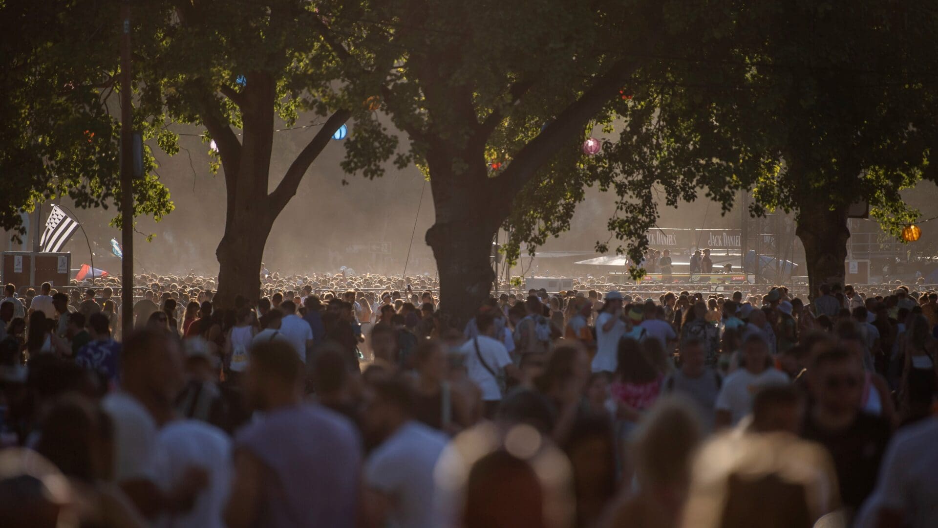 The crowd on Day 1 of the 2022 Sziget Festival.