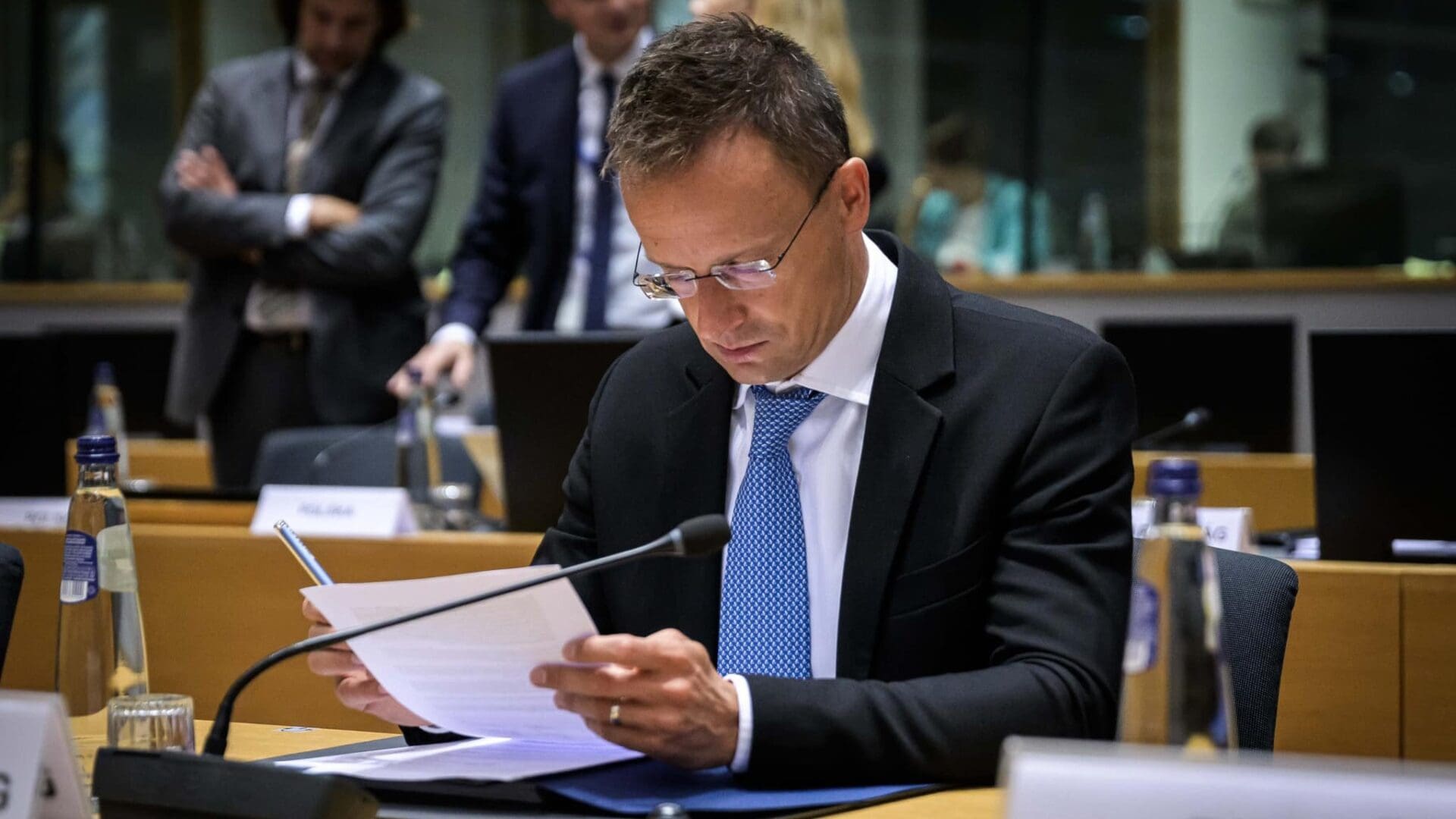 Foreign Minister Péter Szijjártó at the EU Foreign Affairs Council meeting on 20 July 2023 in Brussels.