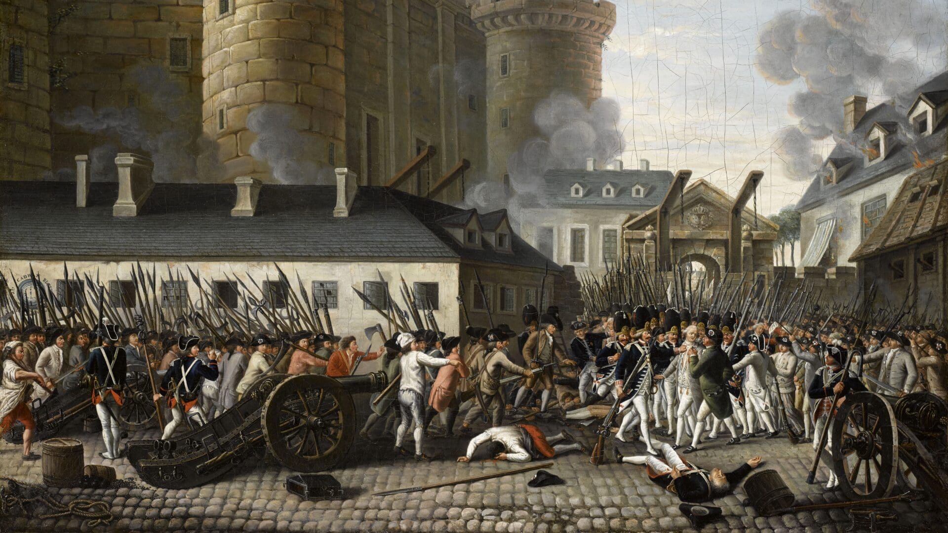 Storming of the Bastille on 14 July 1789.