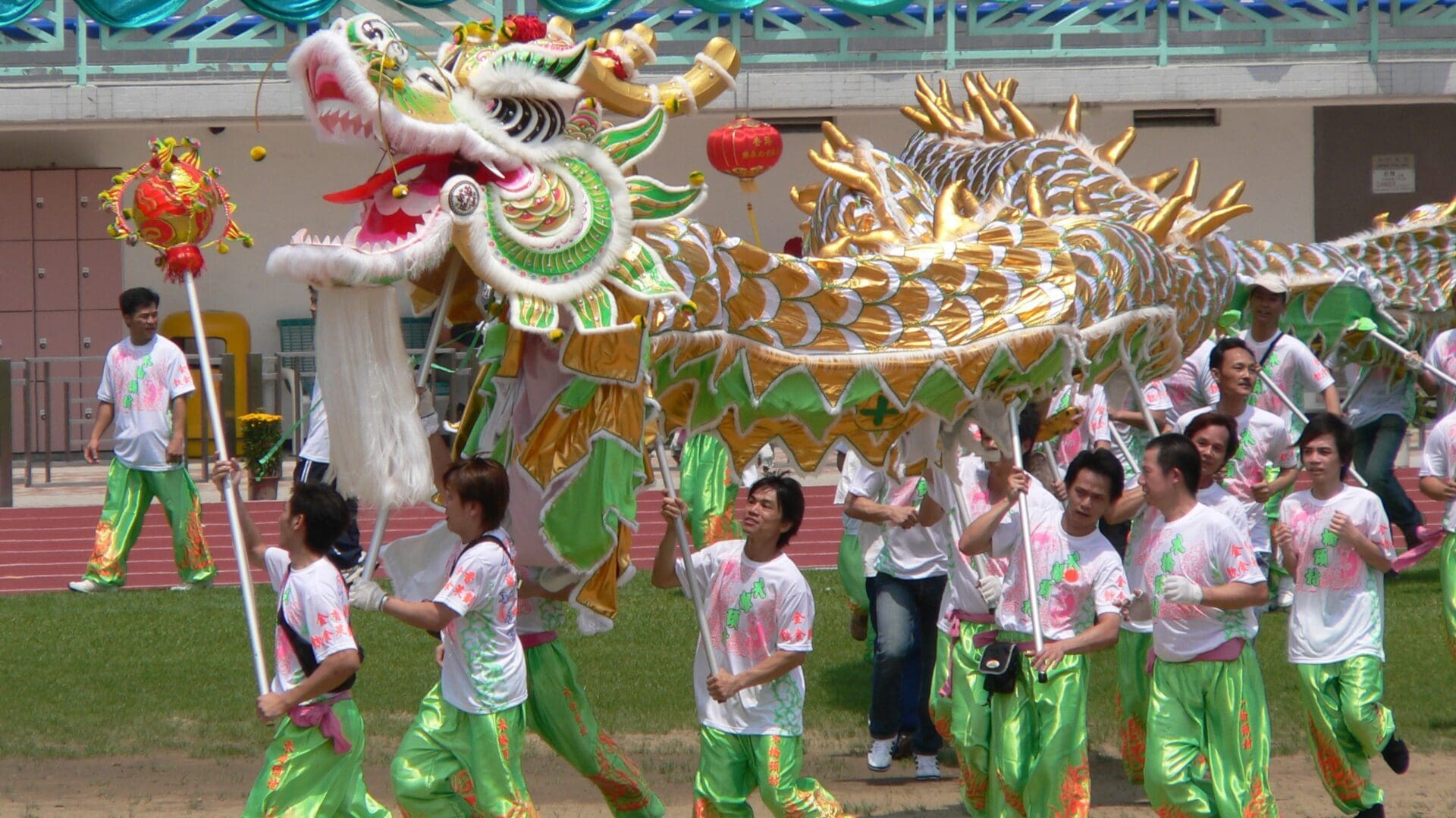 Dragon parade in China.