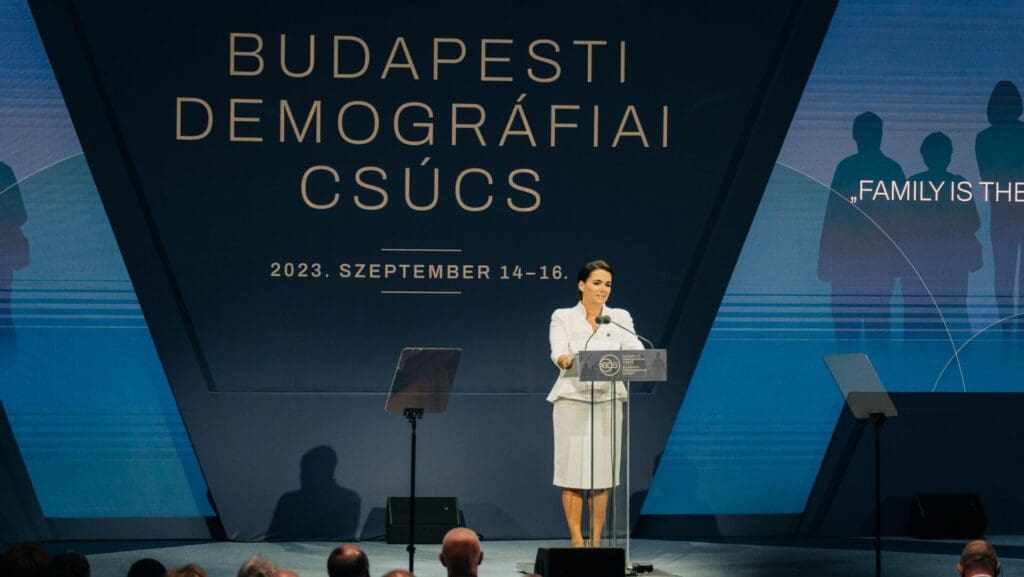 Katalin Novak at 2023 Demographic Summit