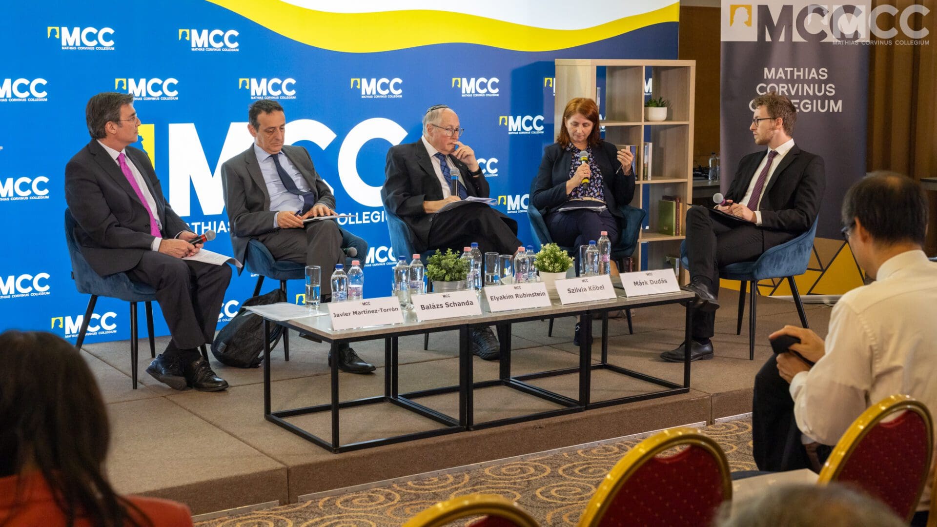 A panel at MCC Budapest’s conference on human rights on 27 September 2023 in Budapest.