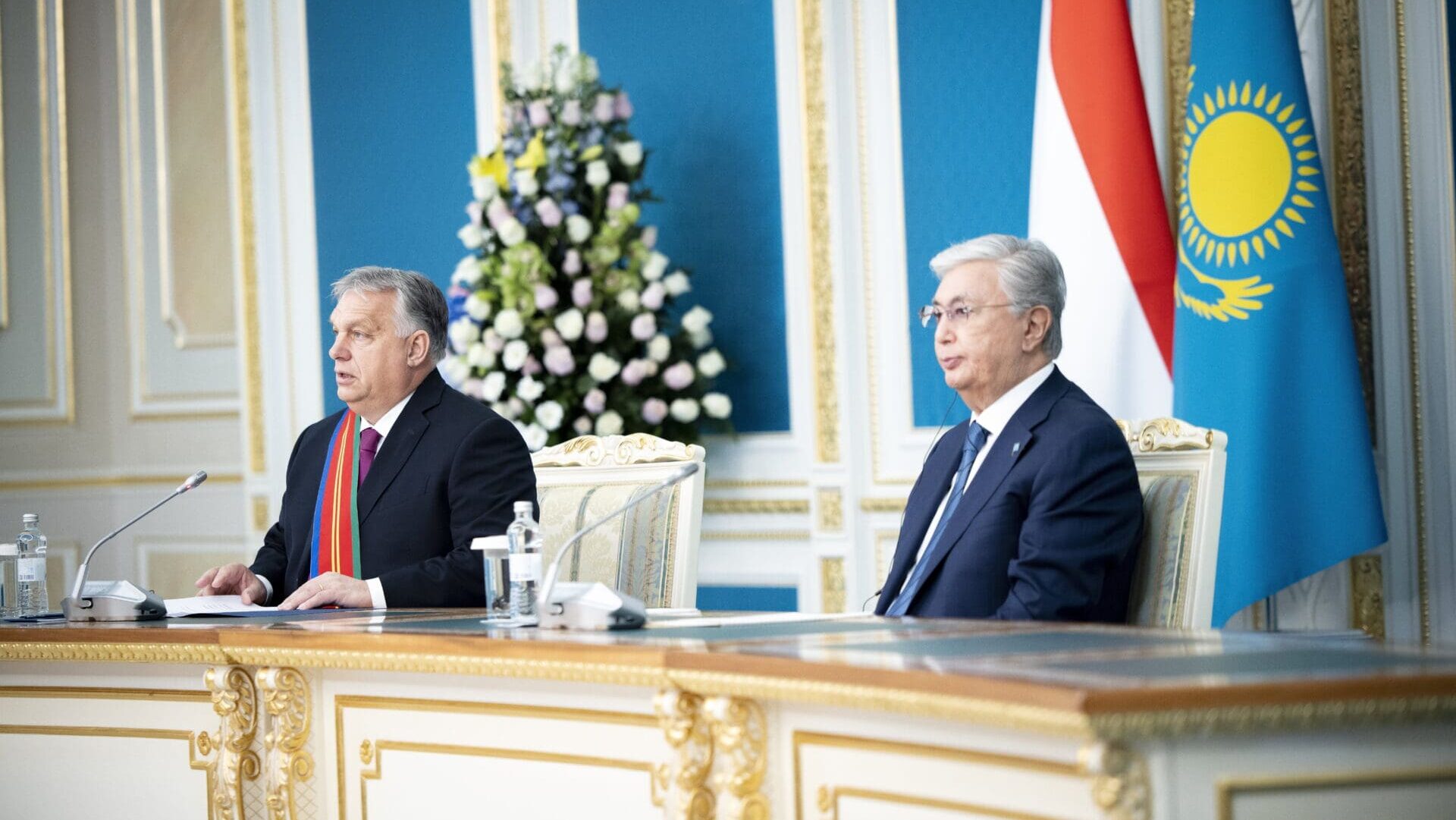 Viktor Orbán and President of the Republic of Kazakhstan Kassym-Jomart Tokayev on 2 November 2023 in Astana.