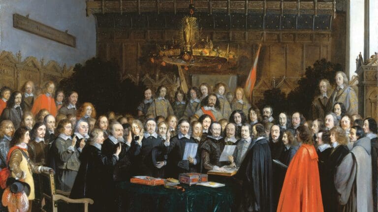 Gerard ter Borch, The Ratification of the Treaty of Münster (1648). Rijksmuseum, Amsterdam, The Netherlands