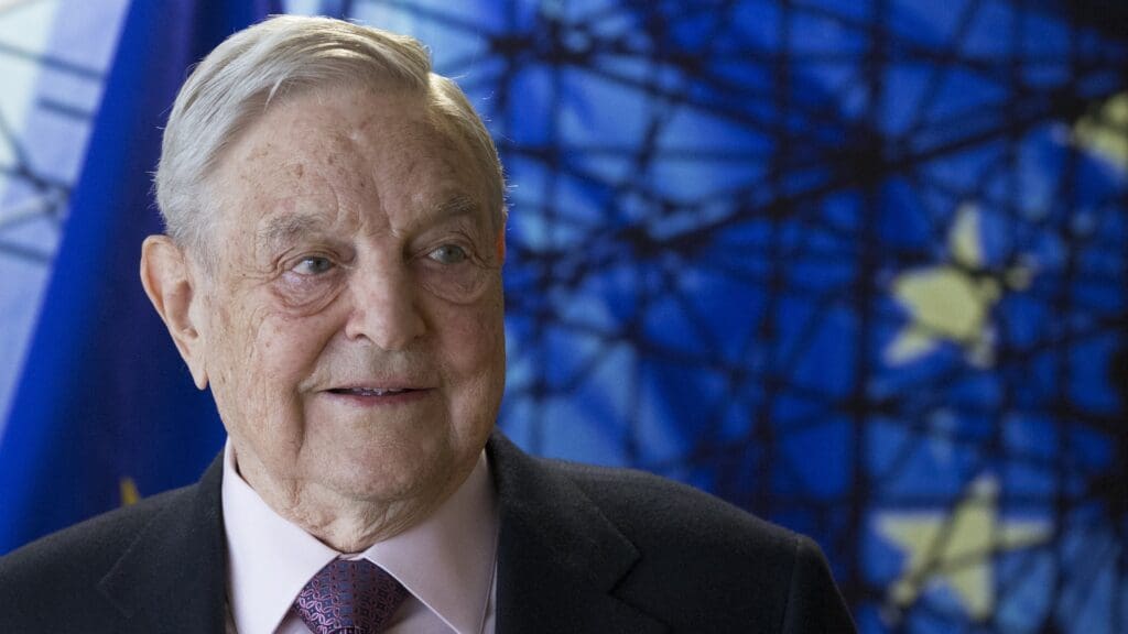 George Soros, Founder and Chairman of the Open Society Foundations, arrives for a meeting in Brussels in April 2017.