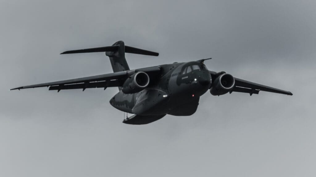 A Brazilian KC-390 Millennium at the Kecskemét Air Show in 2021