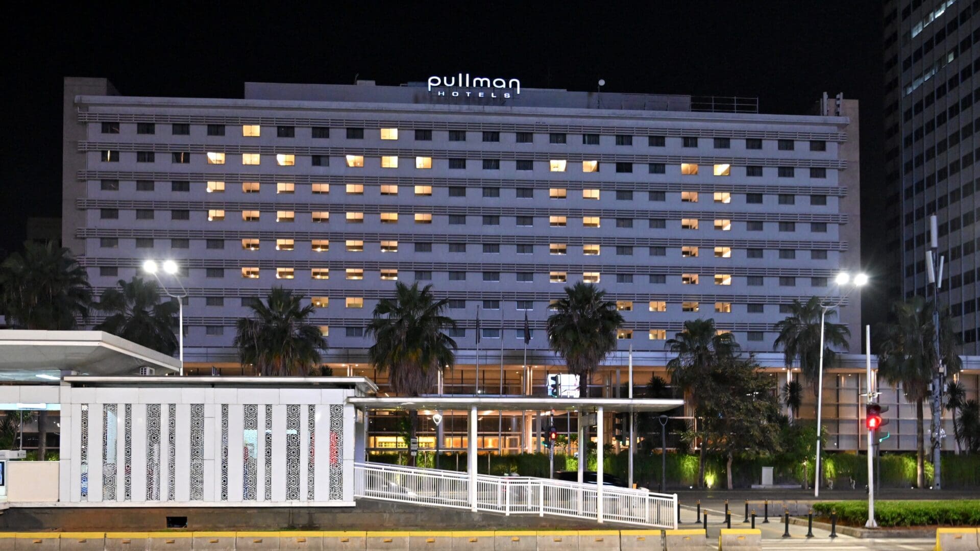 The picture shows room lights turned on at the Pullman Hotel to form the message ‘love you’ in support of the fight against the COVID-19 pandemic in Jakarta on 20 April 2020