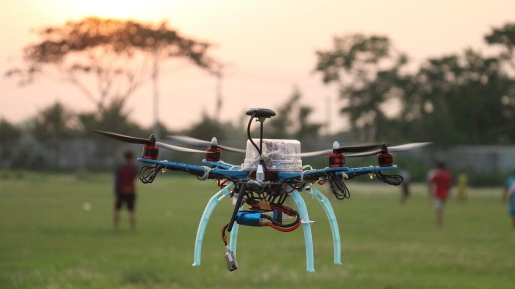 A quadcopter drone