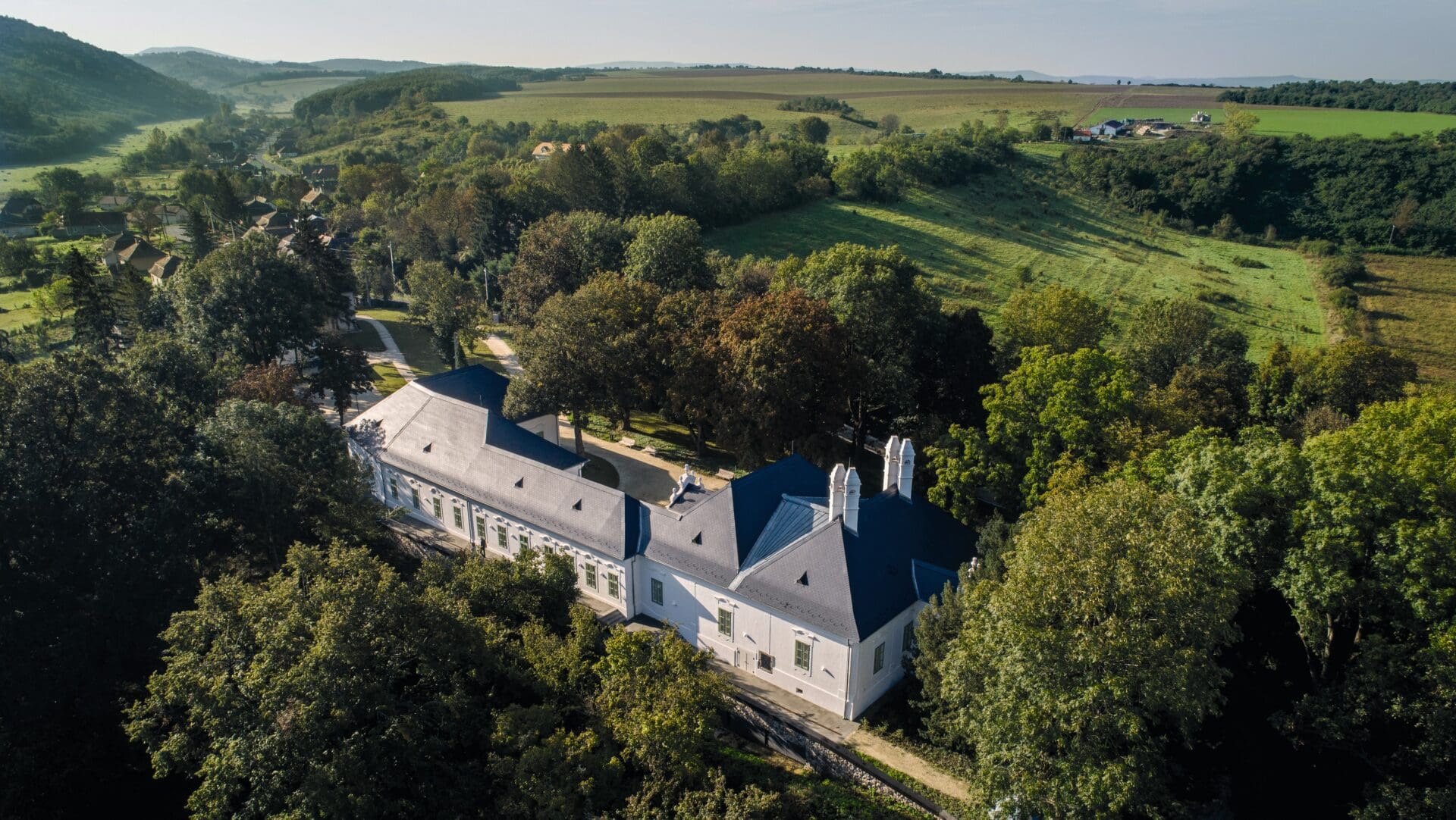 The renovated Benczúr Castle in Szécsény.