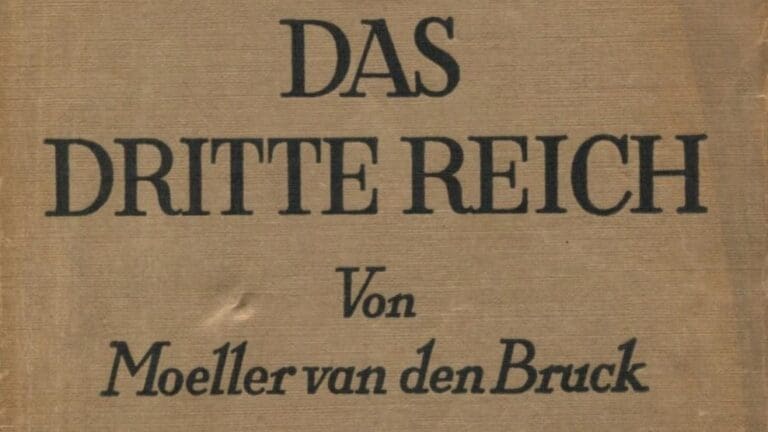 Excerpt of the cover of the book Germany’s Third Empire written by Moeller van den Bruck (1923)