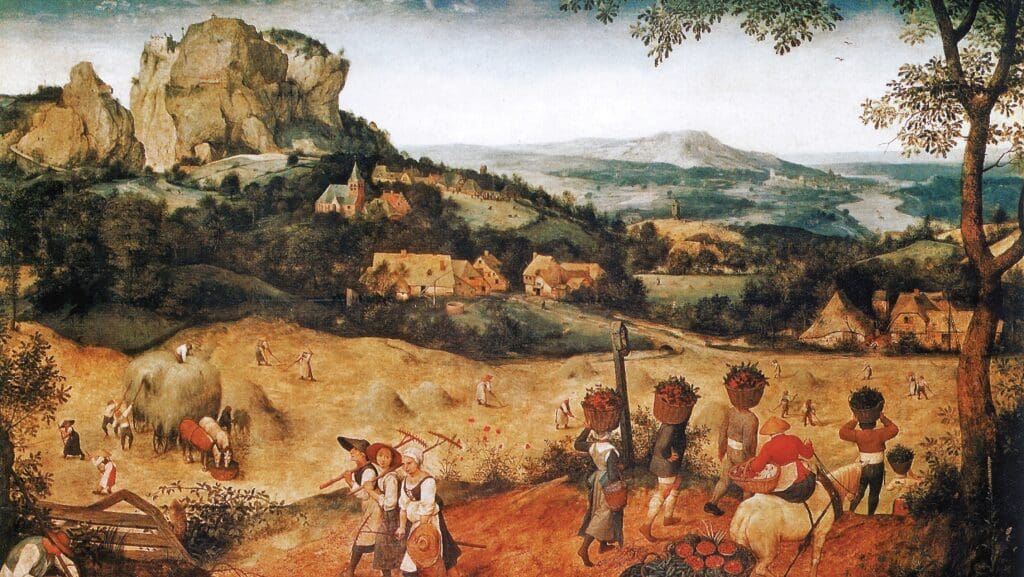 Pieter Brueghel the Elder, The Hay Harvest – Labours of the Months (1565). Lobkowicz Collections, Lobkowicz Palace, Prague, Czech Republic