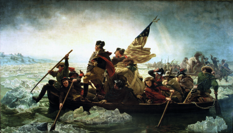 Emanuel Leutze, Washington Crossing the Delaware (1851). Metropolitan Museum of Art, New York, USA