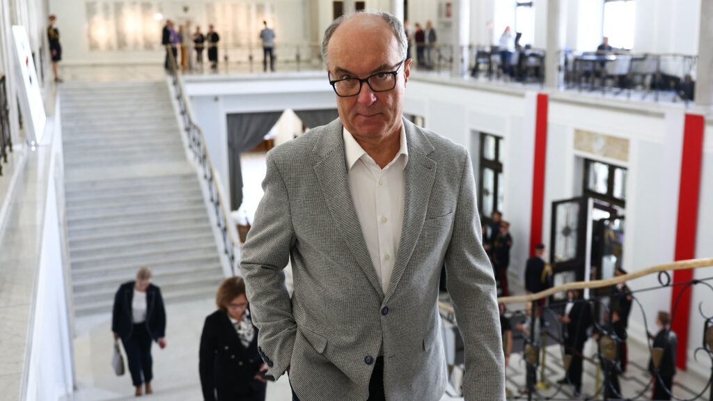 Left party leader Wlodzimierz Czarzasty during the parliament meeting in Warsaw, Poland on April 4, 2025