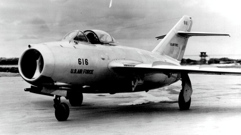MiG-15 delivered by the defecting North Korean pilot No Kum-Sok to the US Air Force