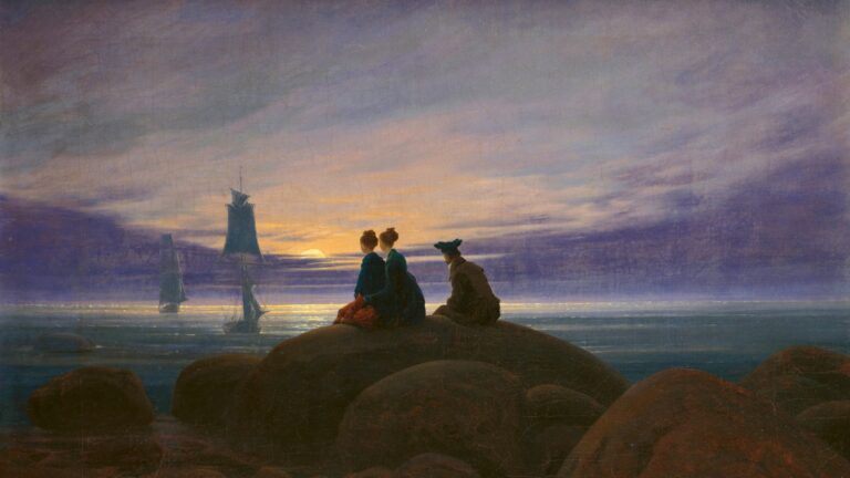 Caspar David Friedrich, Moonrise over the Sea (1822). Alte Nationalgalerie, Berlin, Germany