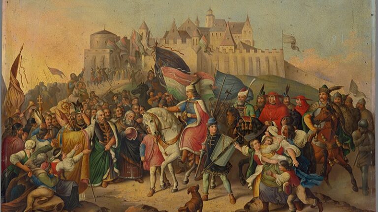 King Matthias’ arrival in Buda in 1458 by Henrik Weber (1853)