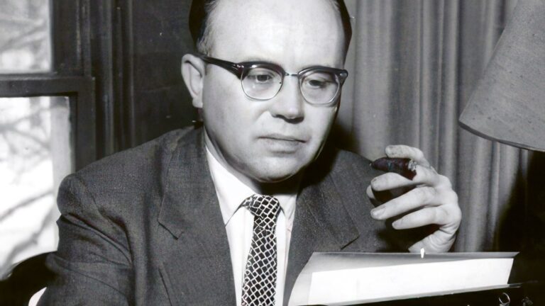 Russel Kirk at his typewriter in the 1950s