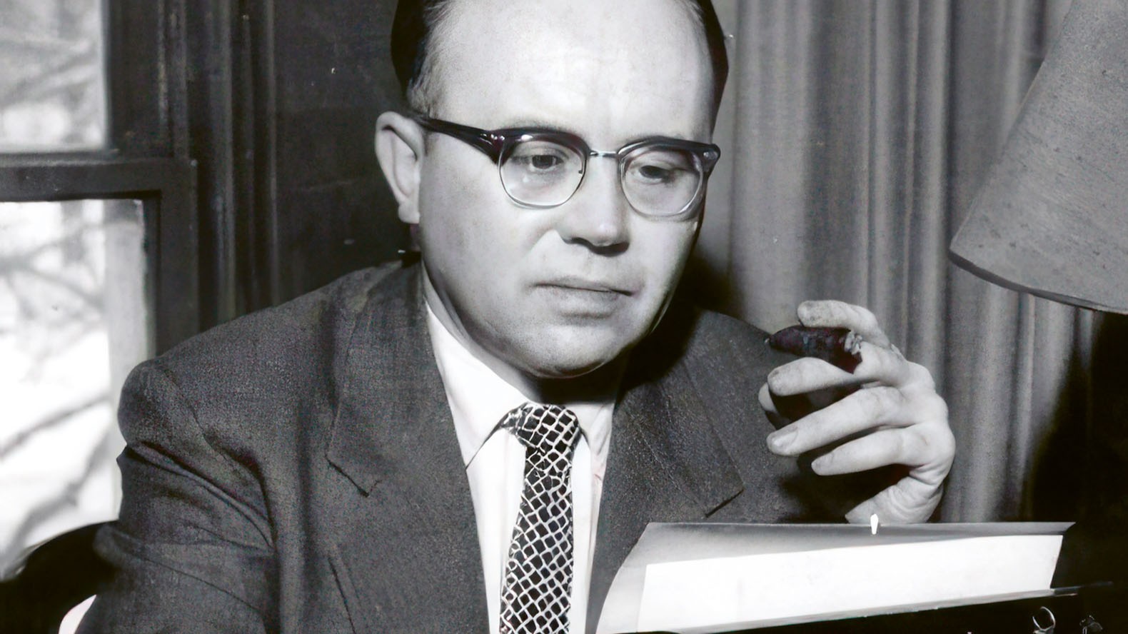 Russel Kirk at his typewriter in the 1950s