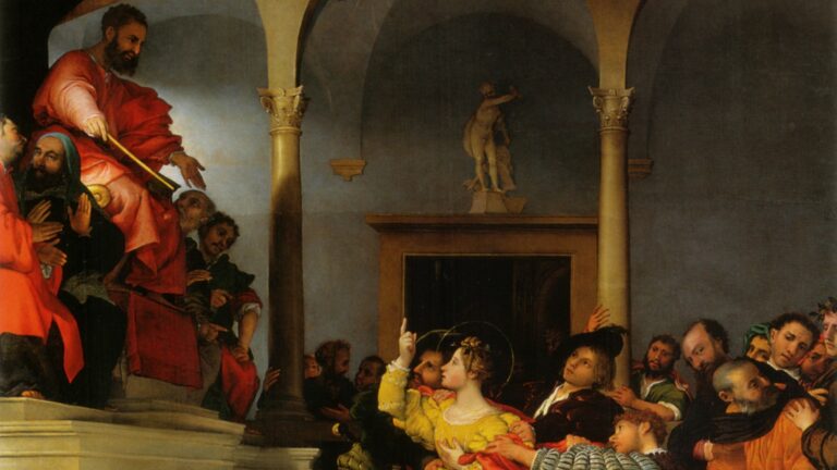 3 ⁄ 12 More details Lucy Before the Judge, by Lorenzo Lotto, 1523–1532
