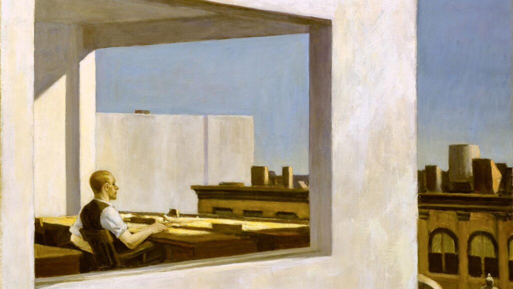 Edward Hopper, Office in a Small City (1953). The Metropolitan Museum of Art, New York, USA