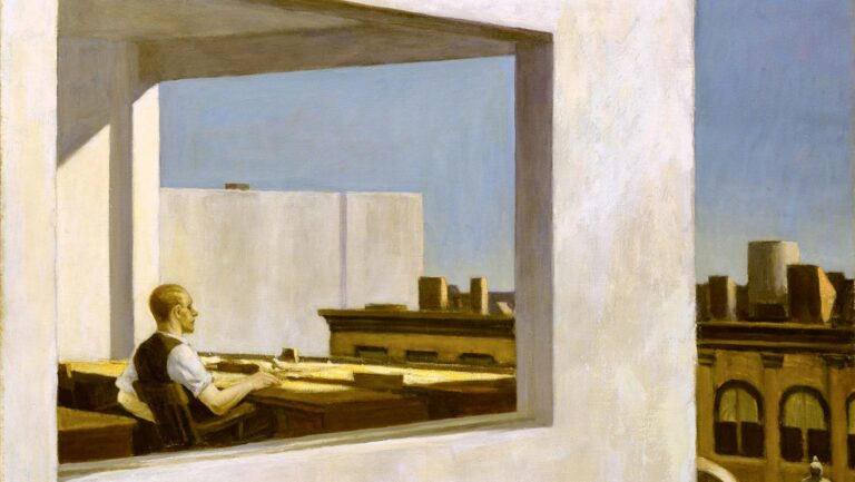 Edward Hopper, Office in a Small City (1953). The Metropolitan Museum of Art, New York, USA
