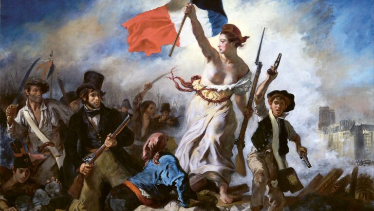 Eugène Delacroix, Liberty Leading the People (1830). Louvre Museum, Paris, France