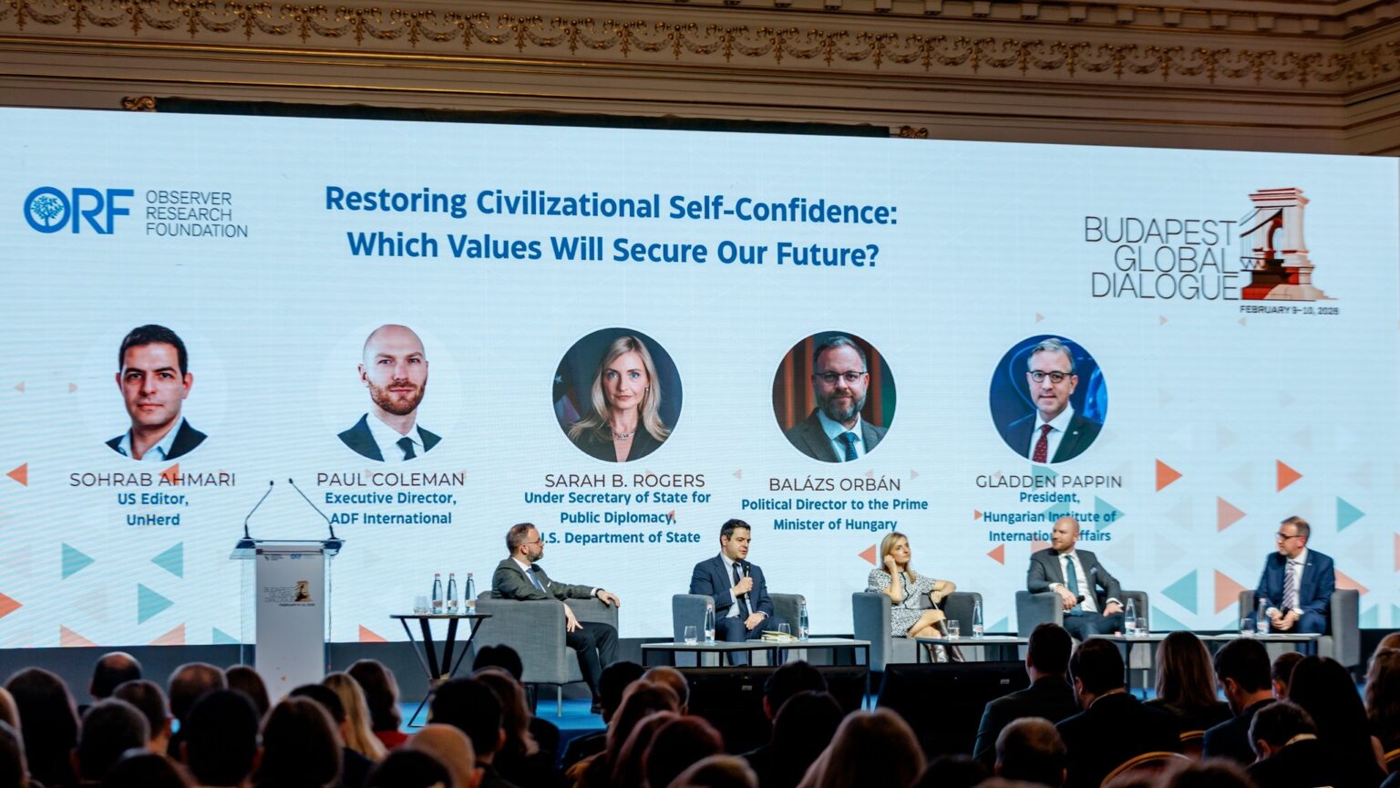 Sarah B Rogers, Balázs Orbán Open Budapest Global Dialogue 2026