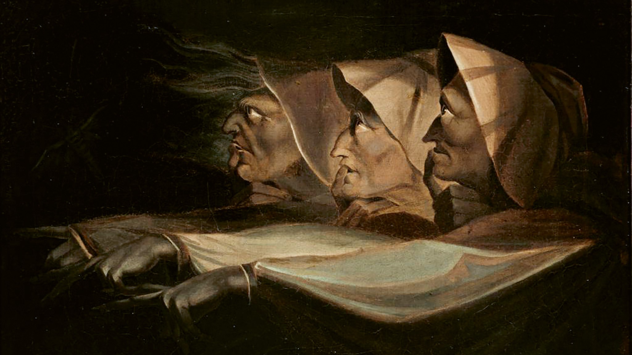 Henry Fuseli, Study for the Three Witches in Macbeth (ca. 1783). Auckland Art Gallery, Toi o Tāmaki, Auckland, New Zealand