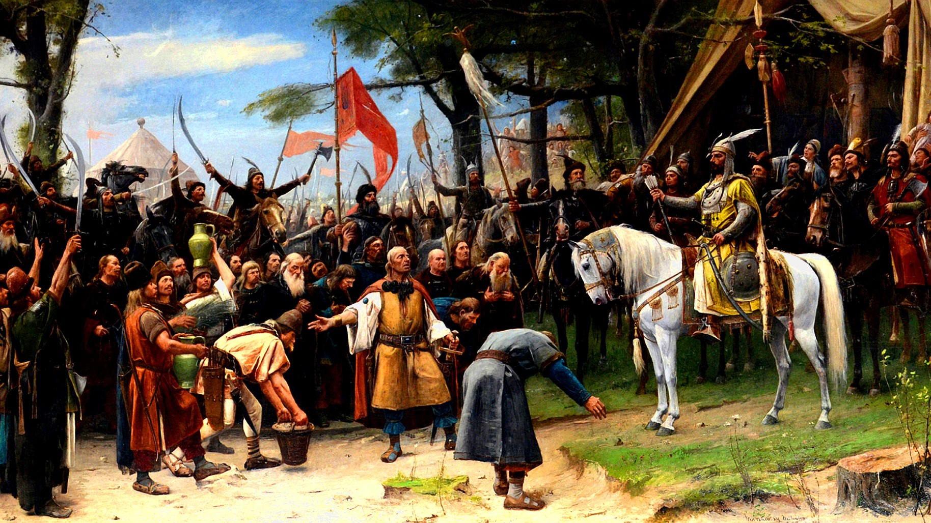 Árpád Crossing the Carpathians by Mihály Munkácsy