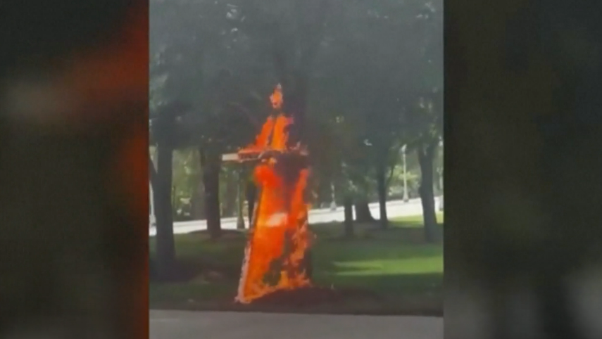 Person Behind KKK Cross Burning in Chicago Turns Out to Be Trump-Hating Asian Man